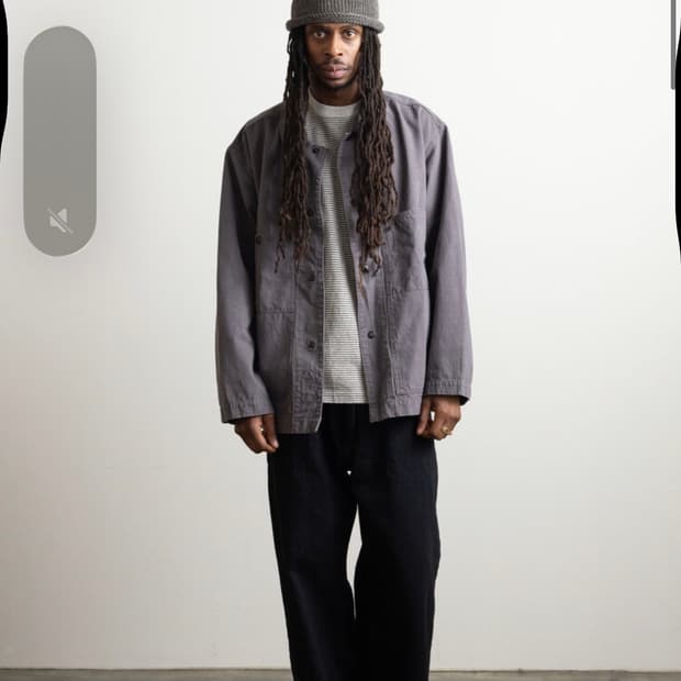 ends and means 커버올 자켓 gray purple L사이즈