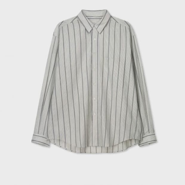 [04,100] 벨리에 다운 타임 치코 셔츠 -크림 멀티 스트라이프-