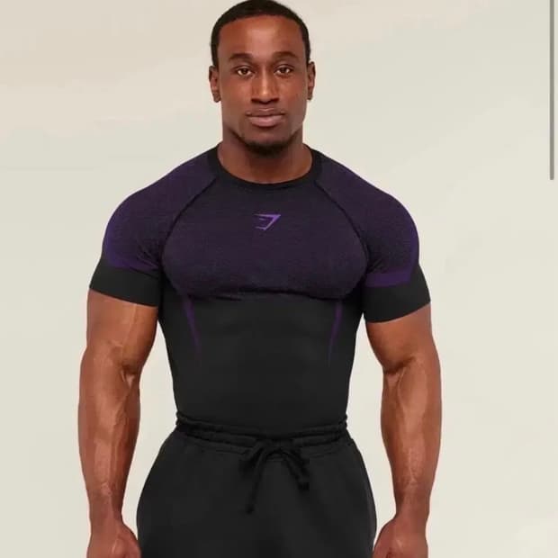 [S] 짐샤크 오닉스 v5 퍼플 컴프레션 반팔