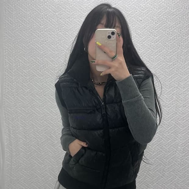 아디다스 빈티지 레트로 블랙퍼플 패딩 조끼 95 C07523