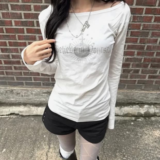 다미쉬 소버린 오브 레터링 롱슬리브_아이보리