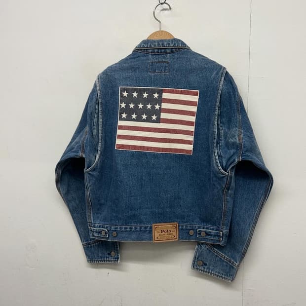 90s USA 폴로 랄프러렌 컨트리 성조기 데님 자켓