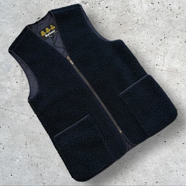 [S] 바버 BERBER 뽀글이 플리스 베스트 조끼 블랙 C721