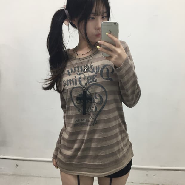 [KIRSCH] 키르시 라떼갸루 y2k 롱슬리브