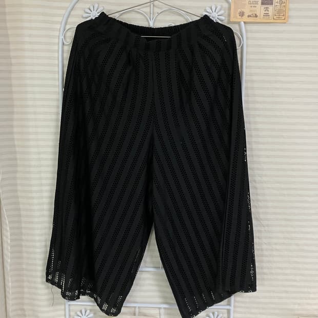 빈티지 블랙 플리츠 팬츠 907 y2k 스트릿 모리 갸루 일본빈티지 펑키