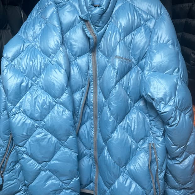 디스이즈네버댓 울트라 라이트 다운 xl 디네댓 패딩 경량 파카 블루