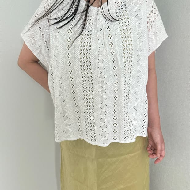 White Lace Poncho Blouse