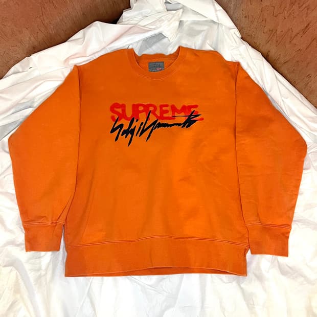 슈프림 x 요지야마모토 로고 스웻셔츠