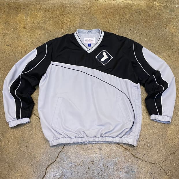 00s 미국 빈티지 제뉴언머천다이즈 MLB 화이트삭스 풀오버 바람막이