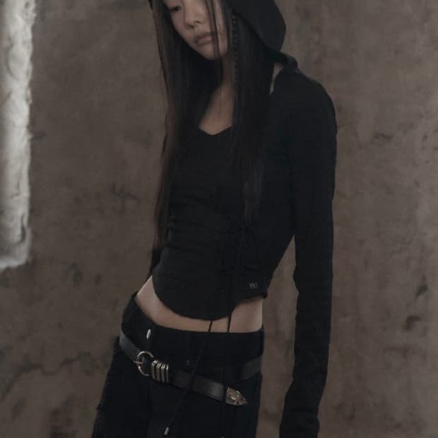 Diamond Neck Corset Hoodie