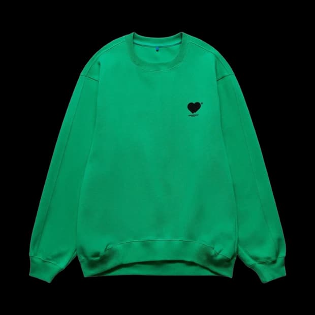 [A2]아더에러 트윈 하트 로고 맨투맨 그린