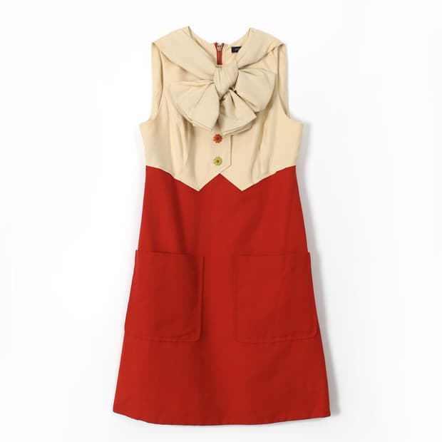 마크제이콥스 리본 배색 나시 원피스