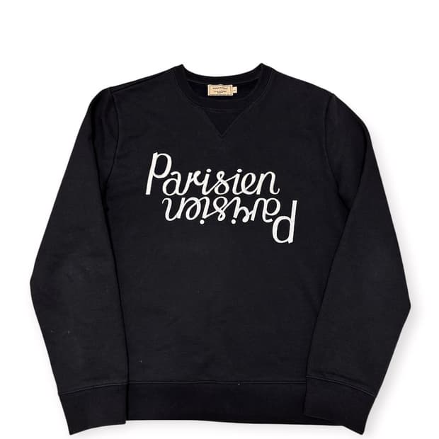 메종키츠네 파리지앵 블랙 맨투맨