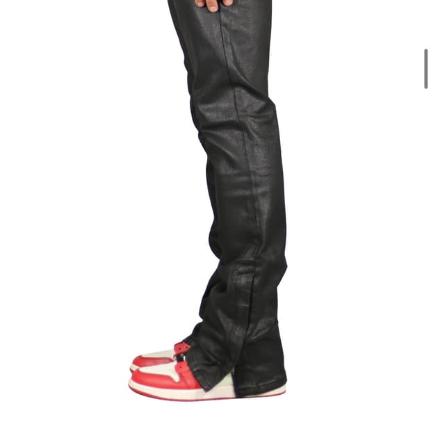 하이퍼 데님 왁스 플레어 진 