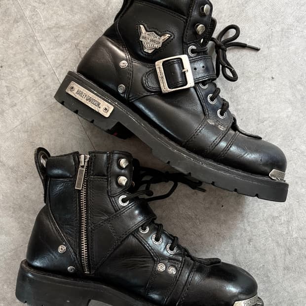 Harley Davidson 할리데이비슨 레더 브레이크 버클 부츠 