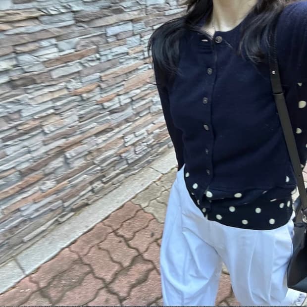 꼼데가르송 도트 도킹 가디건 (착용샷O)