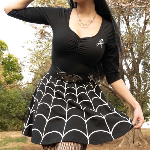 kripsville 666 스파이더웹 스케이터드레스
