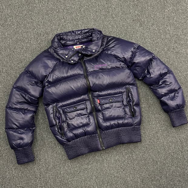 OS)리바이스 여성 빈티지 딥퍼플 구스다운 패딩