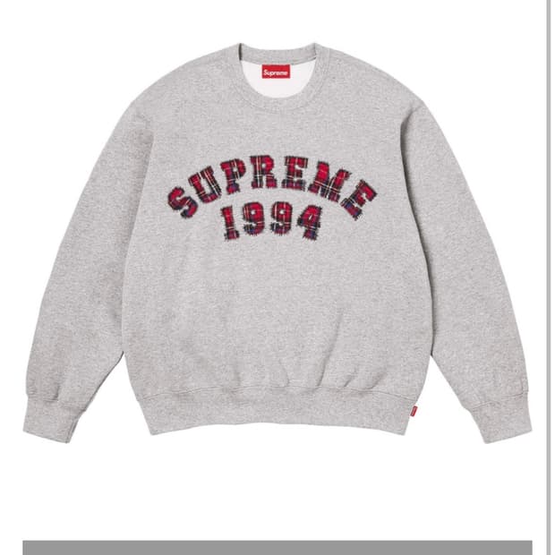 XL사이즈) 슈프림 플레이드 아크 크루넥 헤더