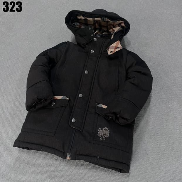 닥스 키즈 블랙 후드패딩 