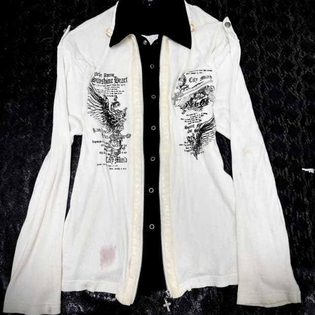 00’s Rare Archive Design Print Leather D