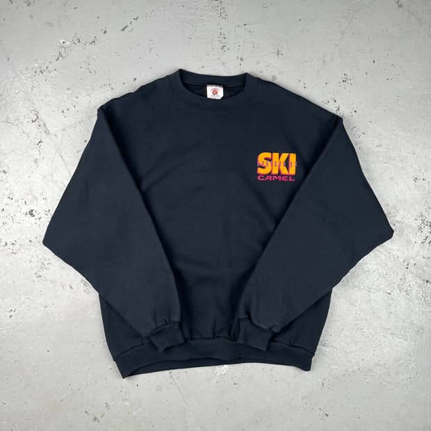 빈티지 Camel SKI 플리스 스웻셔츠