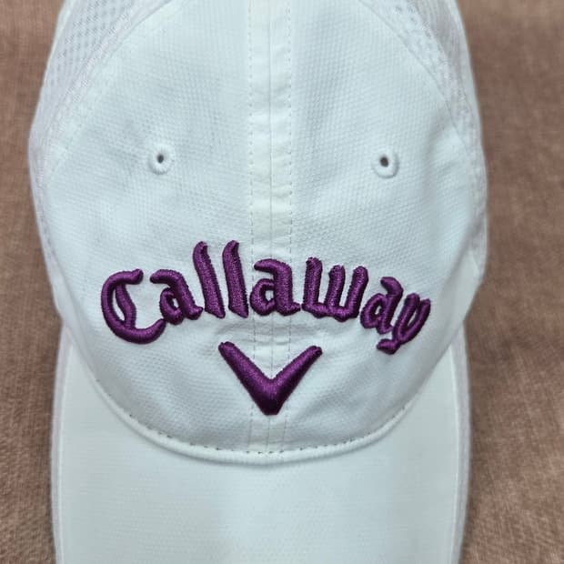 [정품] 캘러웨이 여성 골프 메쉬 볼캡 (화이트/퍼플)