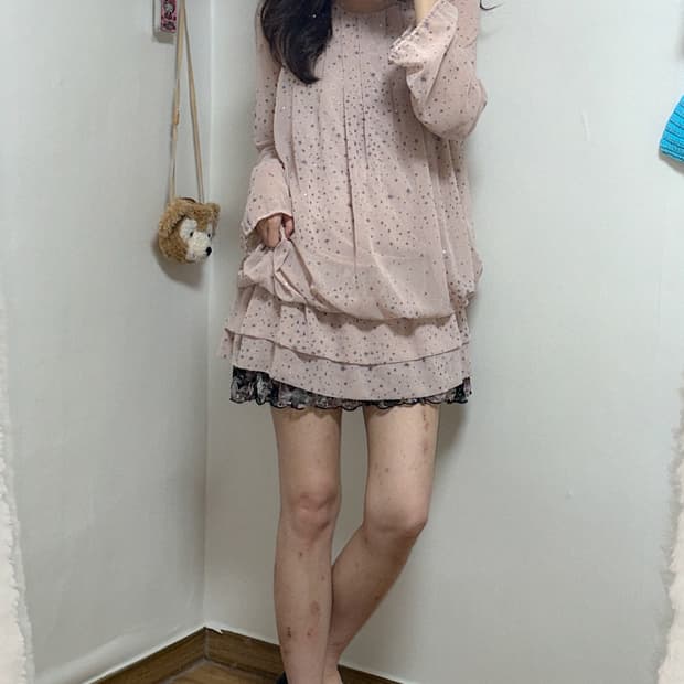 빈티지 별 레이스 캉캉 원피스 히메갸루 로걀 라떼 모리걸 핀터딸 고딕