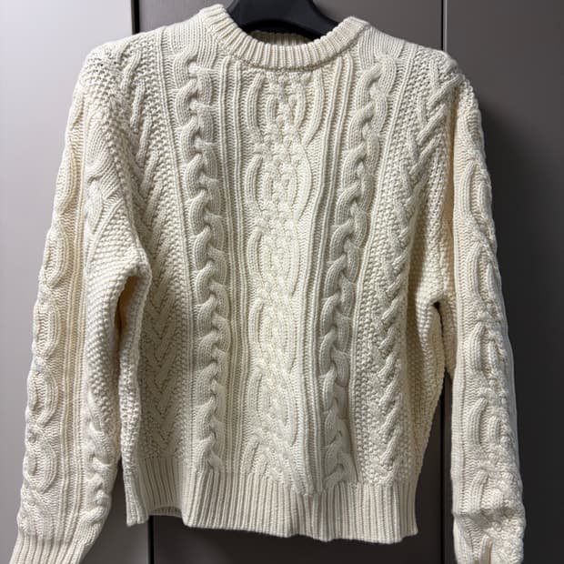 월스와일무브먼트 헤비 케이블 스웨터 (Navy) 1사이즈