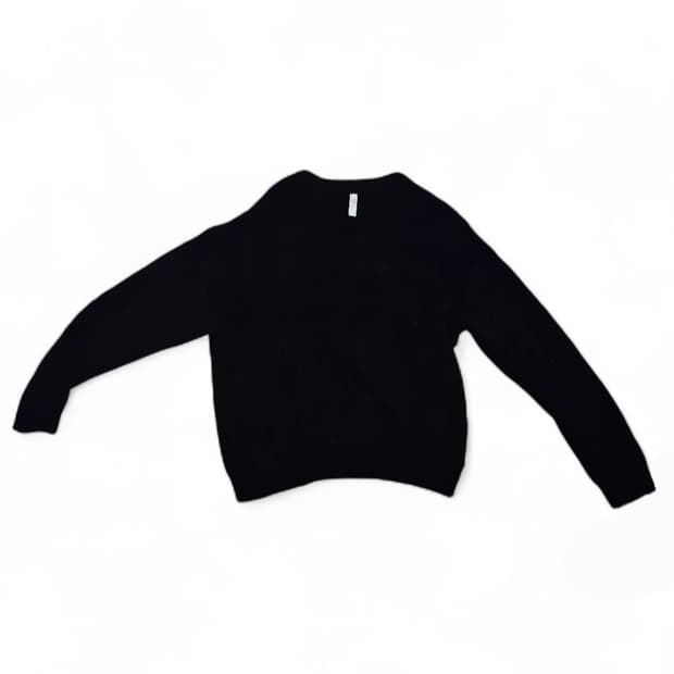 노매뉴얼 크롭 해어리 니트 블랙 L