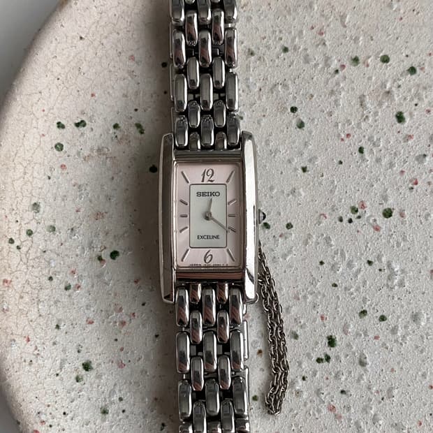 Seiko 세이코 exceline 엑셀린 스퀘어 쿼츠 핑크