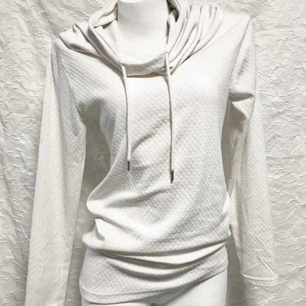 빈티지 semantic design 드레이프 하이넥 롱슬리브 탑