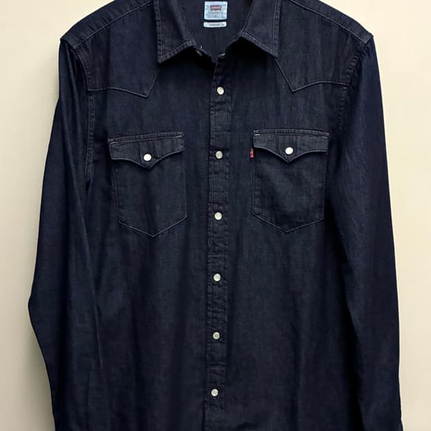 (L)리바이스 데님 투포켓 웨스턴셔츠 데님셔츠 인디고블루 levis