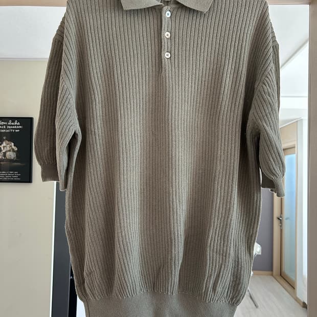 브라운야드 니트 폴로 빈키지카키 4