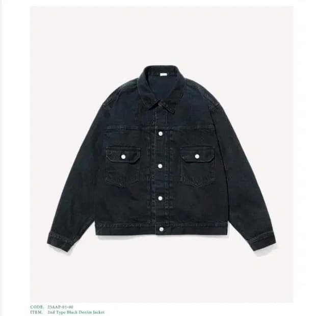 (48)아프레쎄 25aw 2nd type 블랙 데님자켓