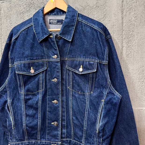90s 랄프로렌 폴로 트러커 데님 자켓 (L)  