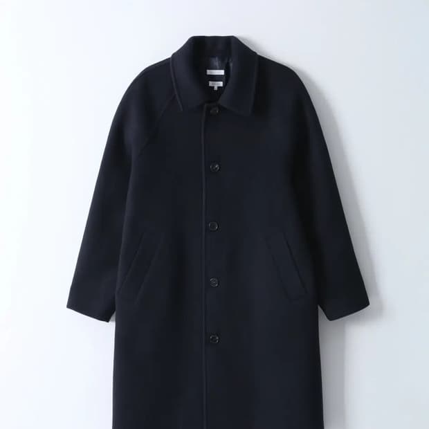 우드비 울 모사 레더 트림 코트 네이비 1사이즈 (95-100)