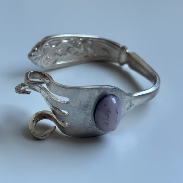 빈티지 원석 포크 뱅글