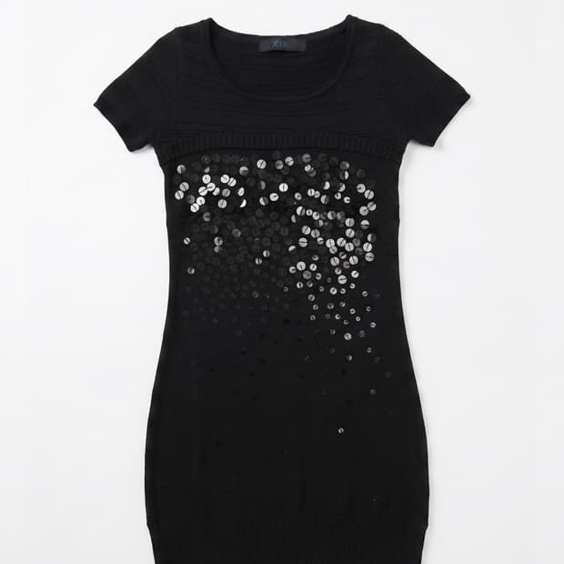 Vintage Spangled Glitter Mini Dress
