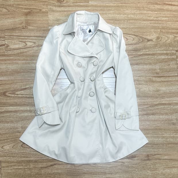 빈티지 리본 트렌치 자켓 코트 히메갸루 로걀 라떼 달천깔 양산형 발레코어