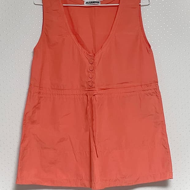 Jil sander 질샌더 셔링 브이넥 슬리브리스 탑 36