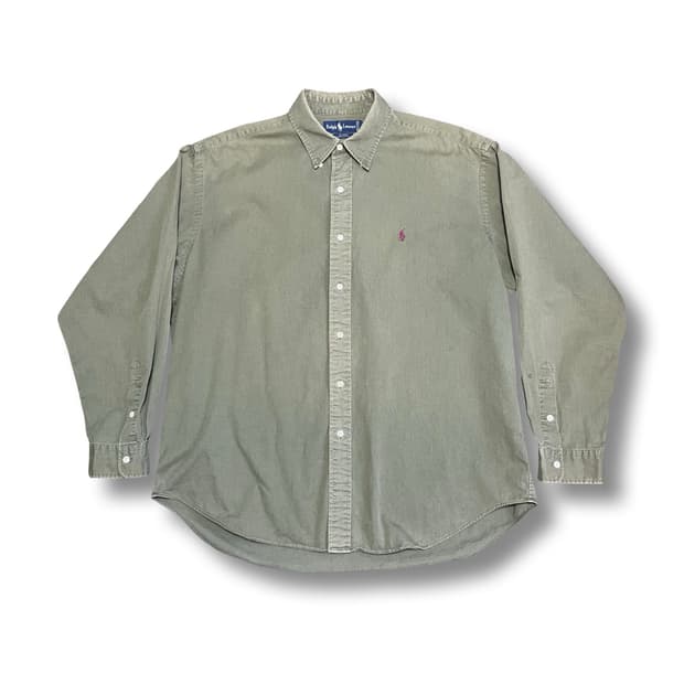[XL] 폴로 랄프로렌 옥스포드 빈티지 셔츠 말차