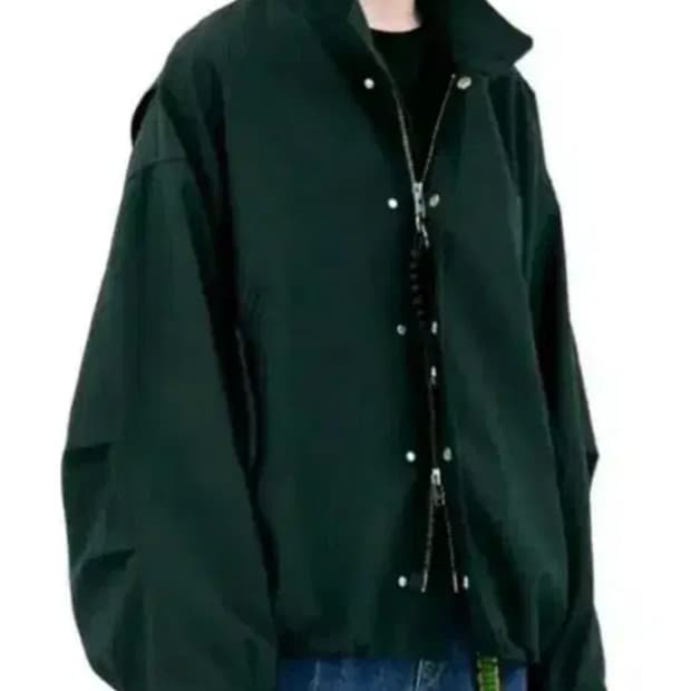 2) 더 아이덴티티 프로젝트 울 트윌 오버핏 점퍼 그린