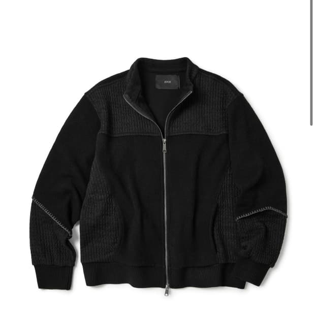 etce 스모킹 니트집업 블랙 L