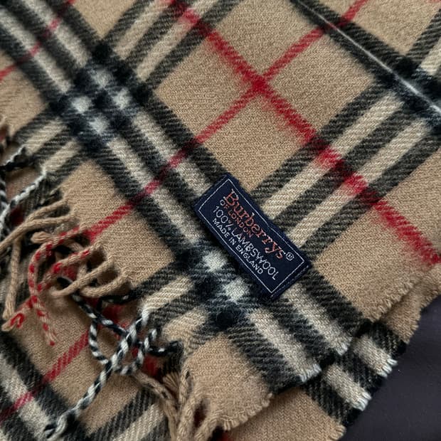 버버리 체크 램스울 머플러