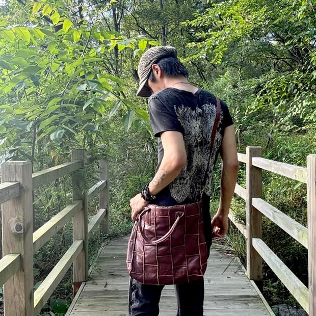“Unknown” Burgundy Grunge Mood Bag