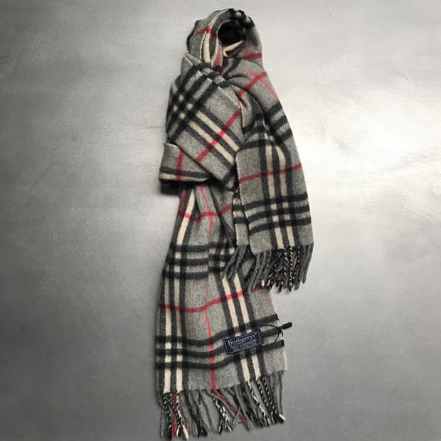 버버리 정품 캐시미어 머플러 그레이