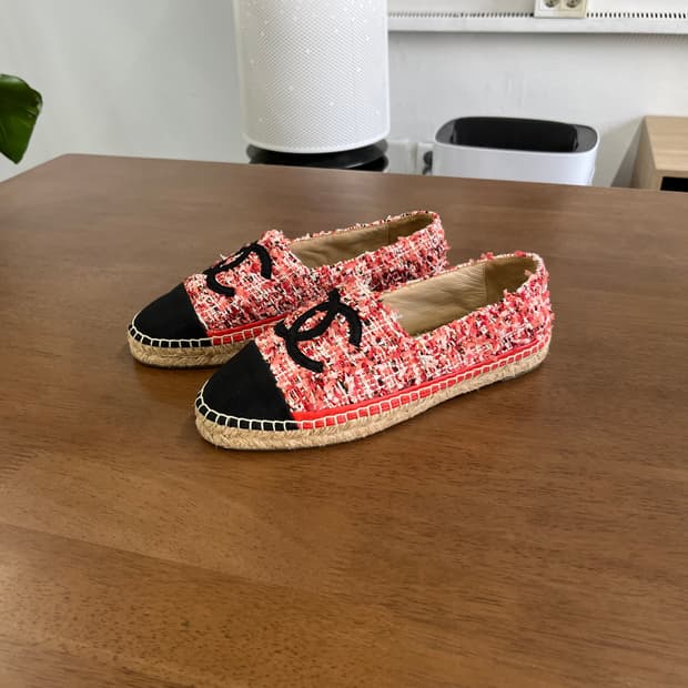 샤넬 트위드 에스파듀 36