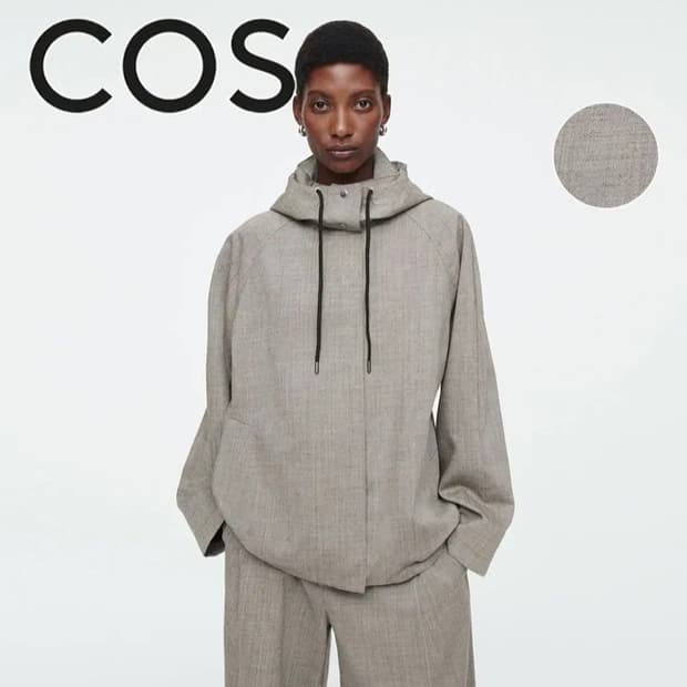 여성 S 코스 후디드 울 유틸리티 자켓