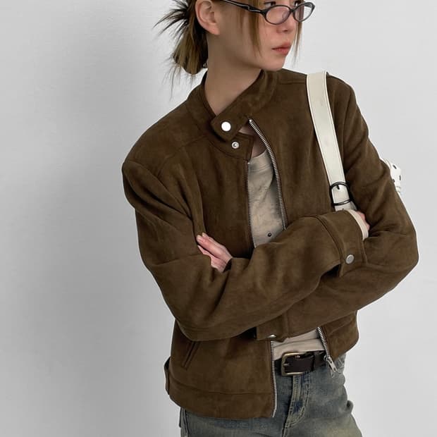 현재 품절) 블랙업 월너트 스웨이드 자켓 브라운